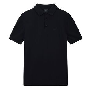 Armani Exchange Mens Knitted Polo Shirt / Black